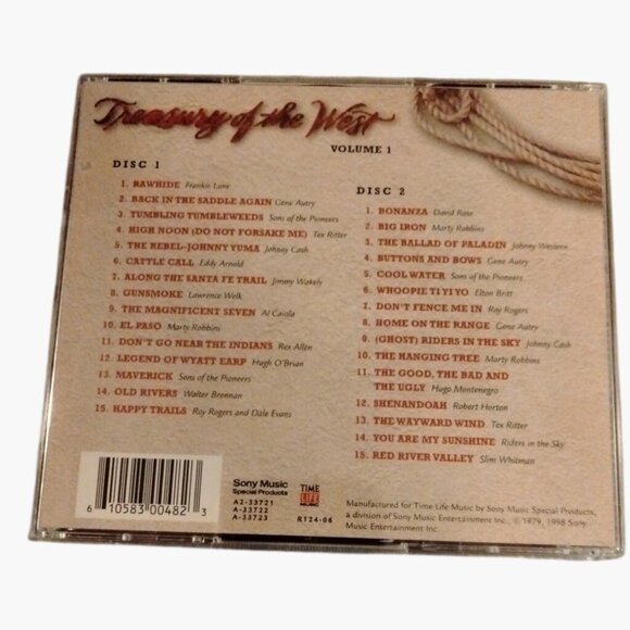 Treasury Of The West Volume 1 CD 2 Disc Set Sony Music Western Songs 2001 - Picture 2 of 4
